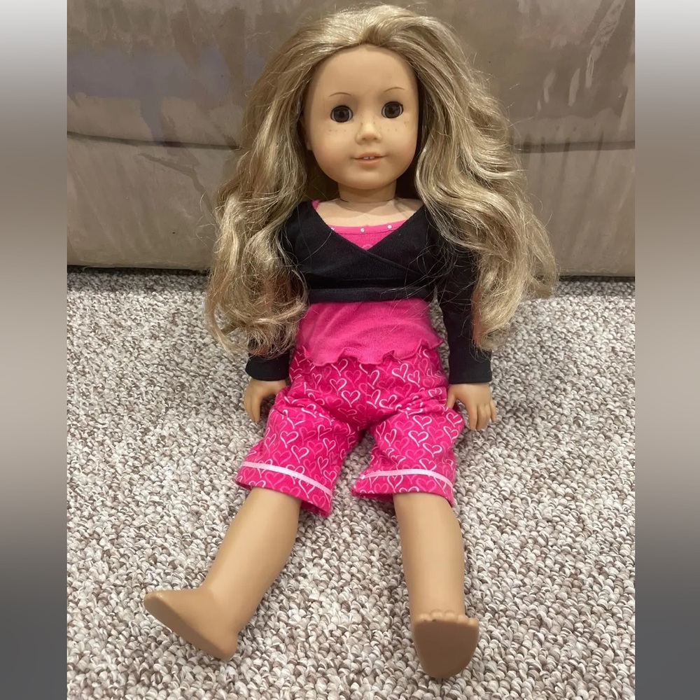 Blonde American Girl with Brown Eyes